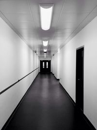 Empty corridor of building