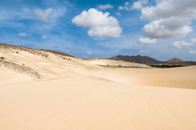 Scenic view of desert against sky