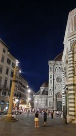 View of cathedral at night