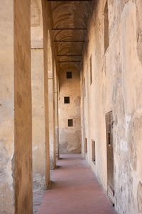 Empty corridor of building