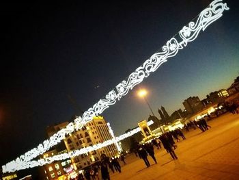 Illuminated city at night