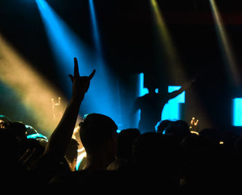 Group of people at music concert