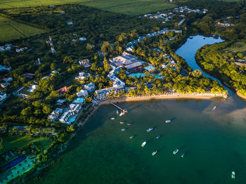 High angle view of the ravenala attitude hotel, mauritius