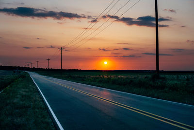 Country road at sunset