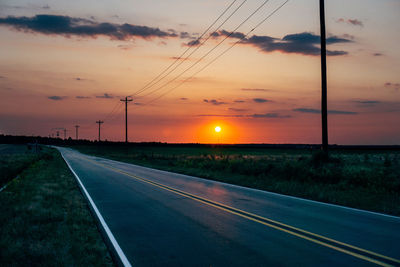 Country road at sunset