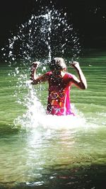 Waves splashing in water