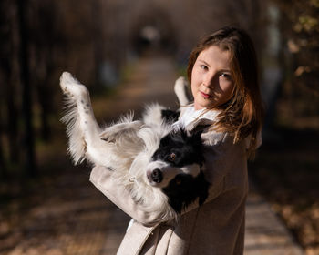 Young woman with dog