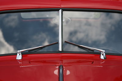 Close-up of red boat