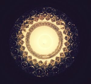 Low angle view of illuminated ceiling