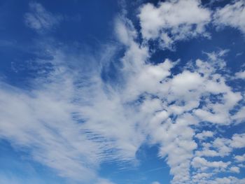 Low angle view of clouds in sky