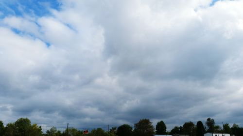 Low angle view of cloudy sky