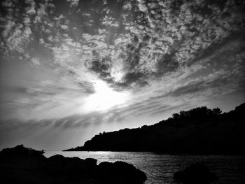 Scenic view of sea at sunset