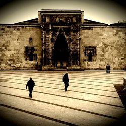 Woman walking in city