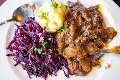 Close-up of food in plate