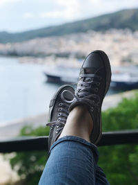 Relaxing in the balcony