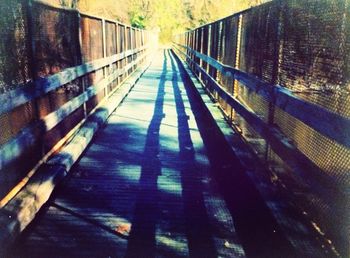 Narrow footbridge