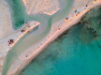 High angle view of swimming pool