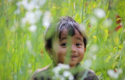 Portrait of cute boy