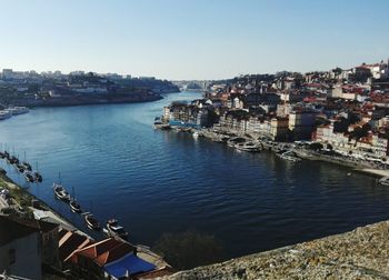 High angle view of town