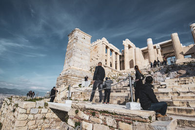 Tourists at a temple