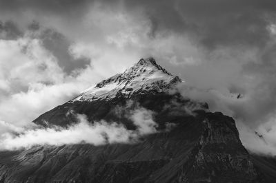 Low angle view of mountain against sky