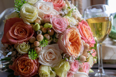 Close-up of rose bouquet