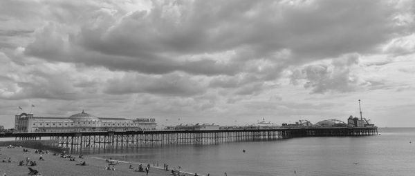 Pier over sea against sky