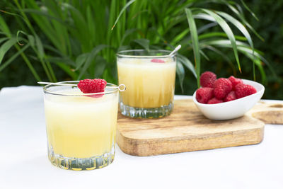 Close-up of drink on table