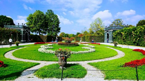 View of statue in park