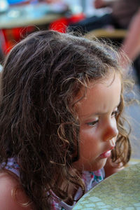 Close-up portrait of a girl