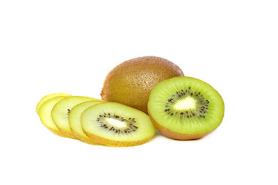 Close-up of fruits against white background