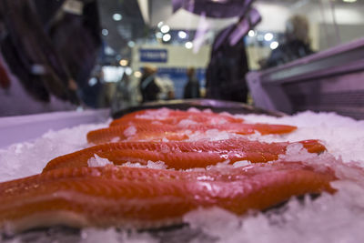 Close-up of ice cream for sale in market