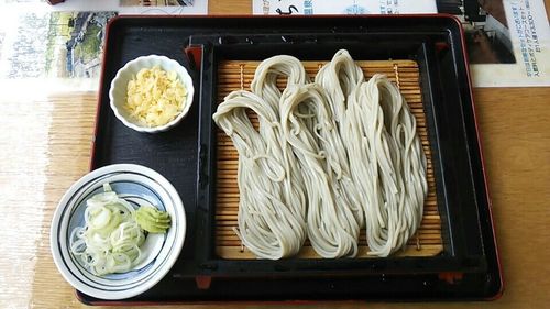 High angle view of food