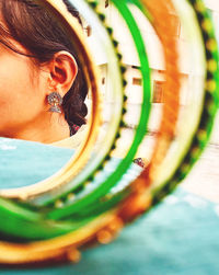 Close-up portrait of a young woman