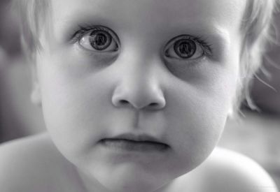 Close-up portrait of cute baby