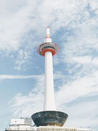 Low angle view of building against cloudy sky