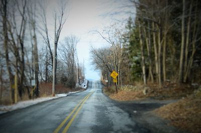 Road passing through trees