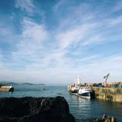 Boats in harbor