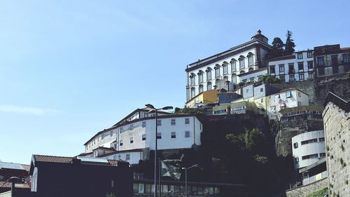 Low angle view of residential building against sky