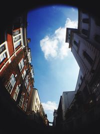 Low angle view of buildings against sky