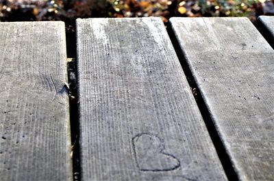 Close-up of wooden plank