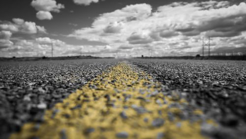 Road passing through landscape