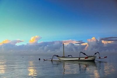 View of boats in sea