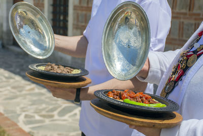 Close-up of food on table