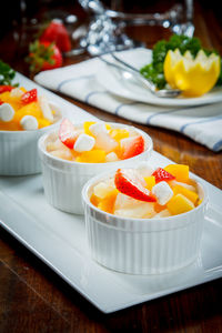 Close-up of dessert in plate