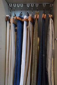 Clothes hanging on rack