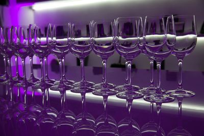 Close-up of wine bottles