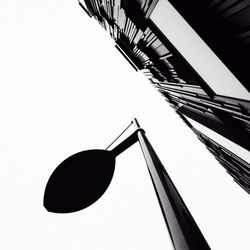 Low angle view of modern building against clear sky