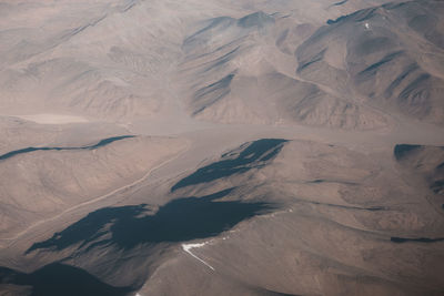 High angle view of desert land