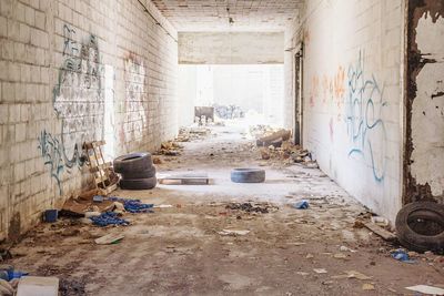 Interior of abandoned building